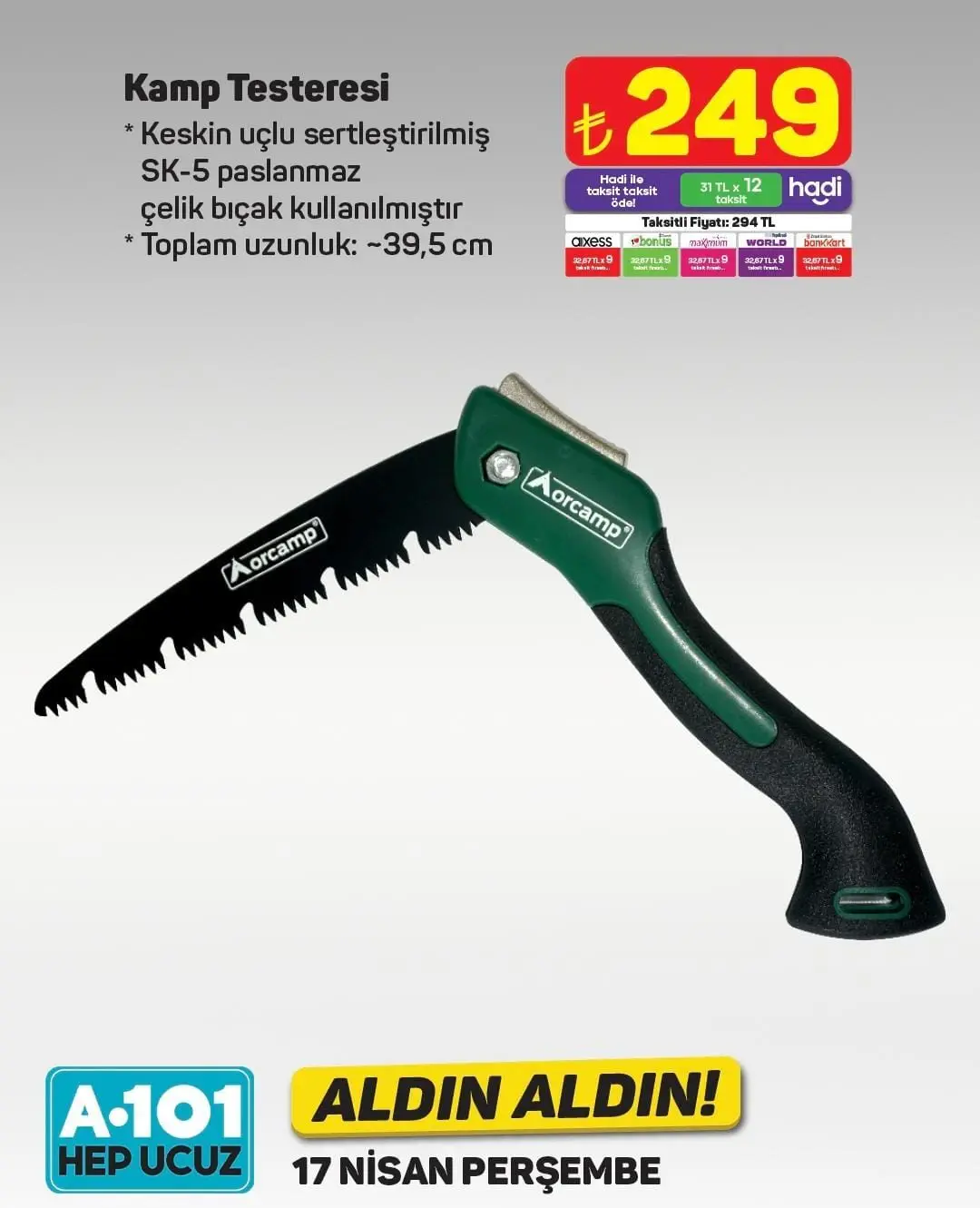 A101 Market 17-23 Nisan 2025 Aktüel Ürünler Kataloğu açıklandı! Yarın hangi ürünlerde indirim var? - 94906