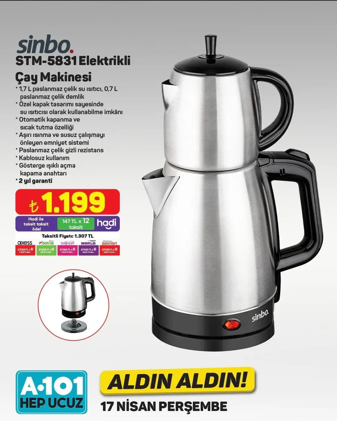 A101 Market 17-23 Nisan 2025 Aktüel Ürünler Kataloğu açıklandı! Yarın hangi ürünlerde indirim var? - 94912