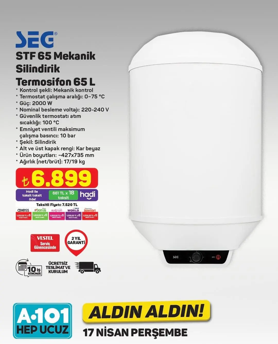 A101 Market 17-23 Nisan 2025 Aktüel Ürünler Kataloğu açıklandı! Yarın hangi ürünlerde indirim var? - 94925