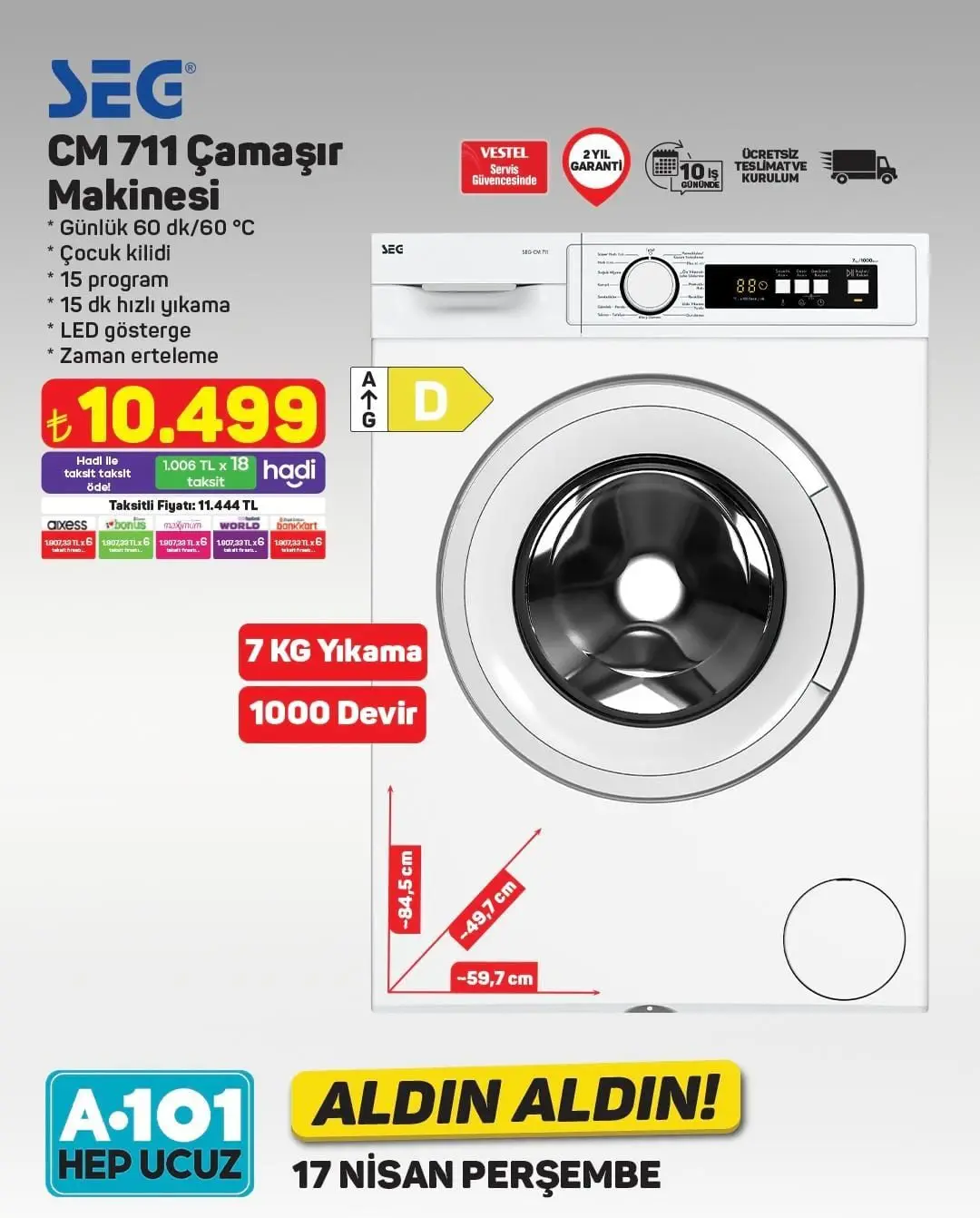 A101 Market 17-23 Nisan 2025 Aktüel Ürünler Kataloğu açıklandı! Yarın hangi ürünlerde indirim var? - 94928