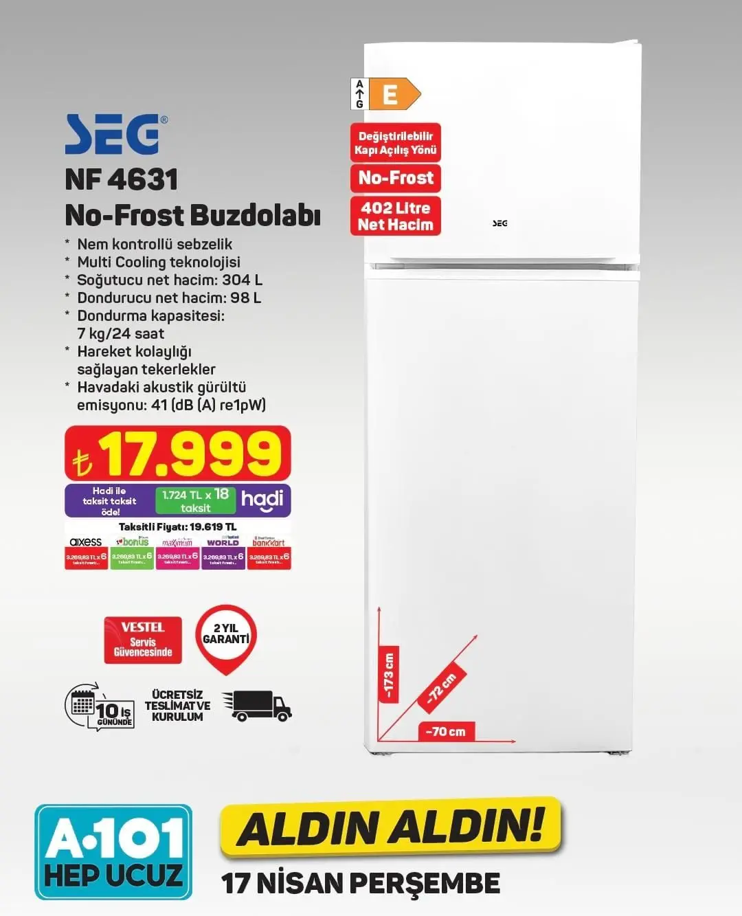 A101 Market 17-23 Nisan 2025 Aktüel Ürünler Kataloğu açıklandı! Yarın hangi ürünlerde indirim var? - 94931