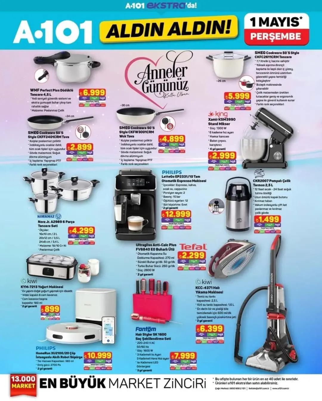 A101 1 Mayıs 2025 Aldın Aldın Kataloğu! Elektronikten ev ürünlerine yeni indirimler başladı - 5
