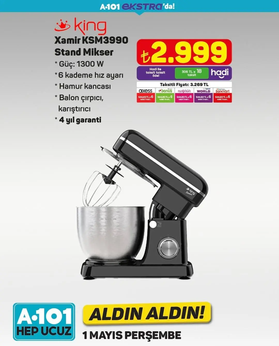 A101 1 Mayıs 2025 Aldın Aldın Kataloğu! Elektronikten ev ürünlerine yeni indirimler başladı - 15