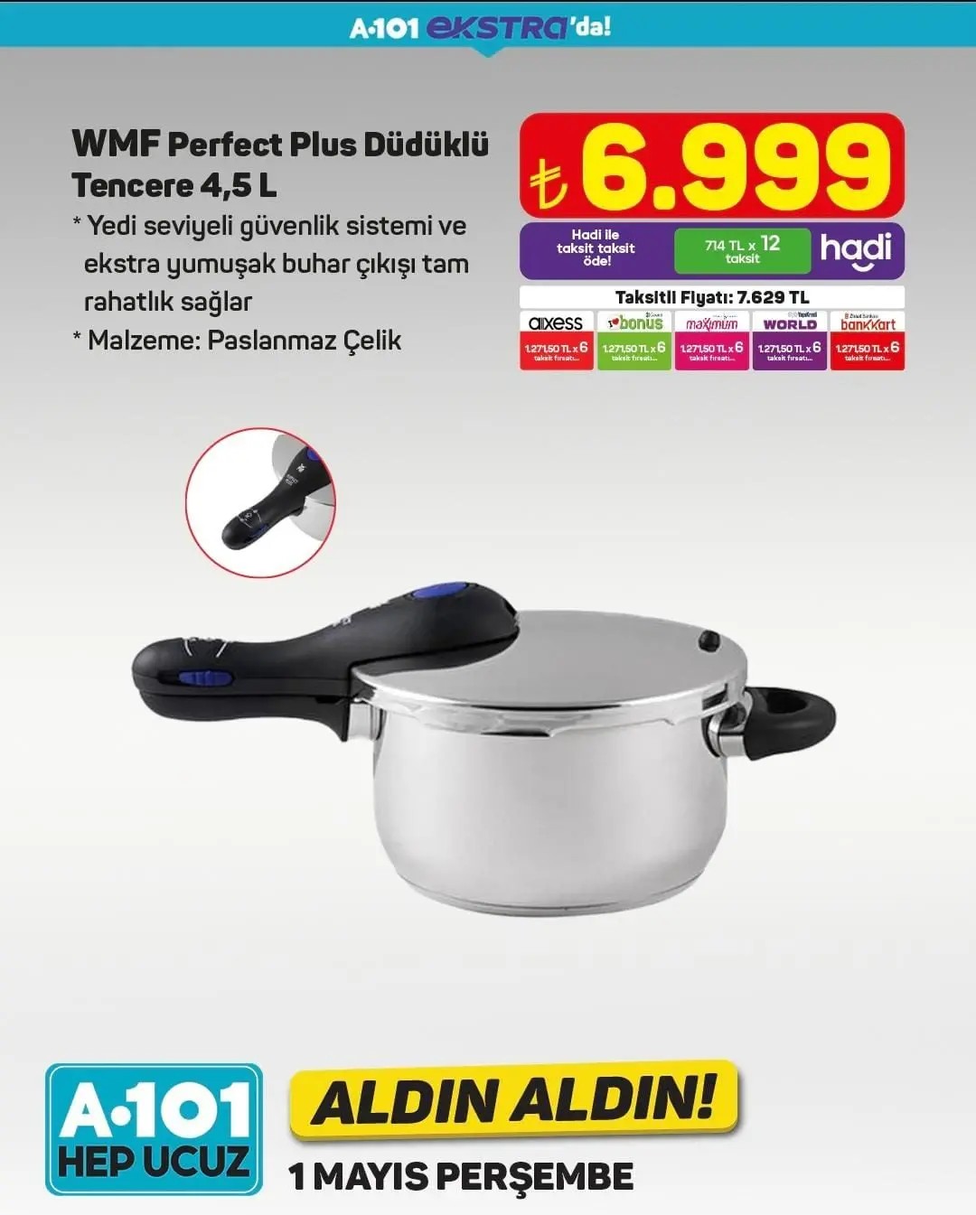 A101 1 Mayıs 2025 Aldın Aldın Kataloğu! Elektronikten ev ürünlerine yeni indirimler başladı - 18