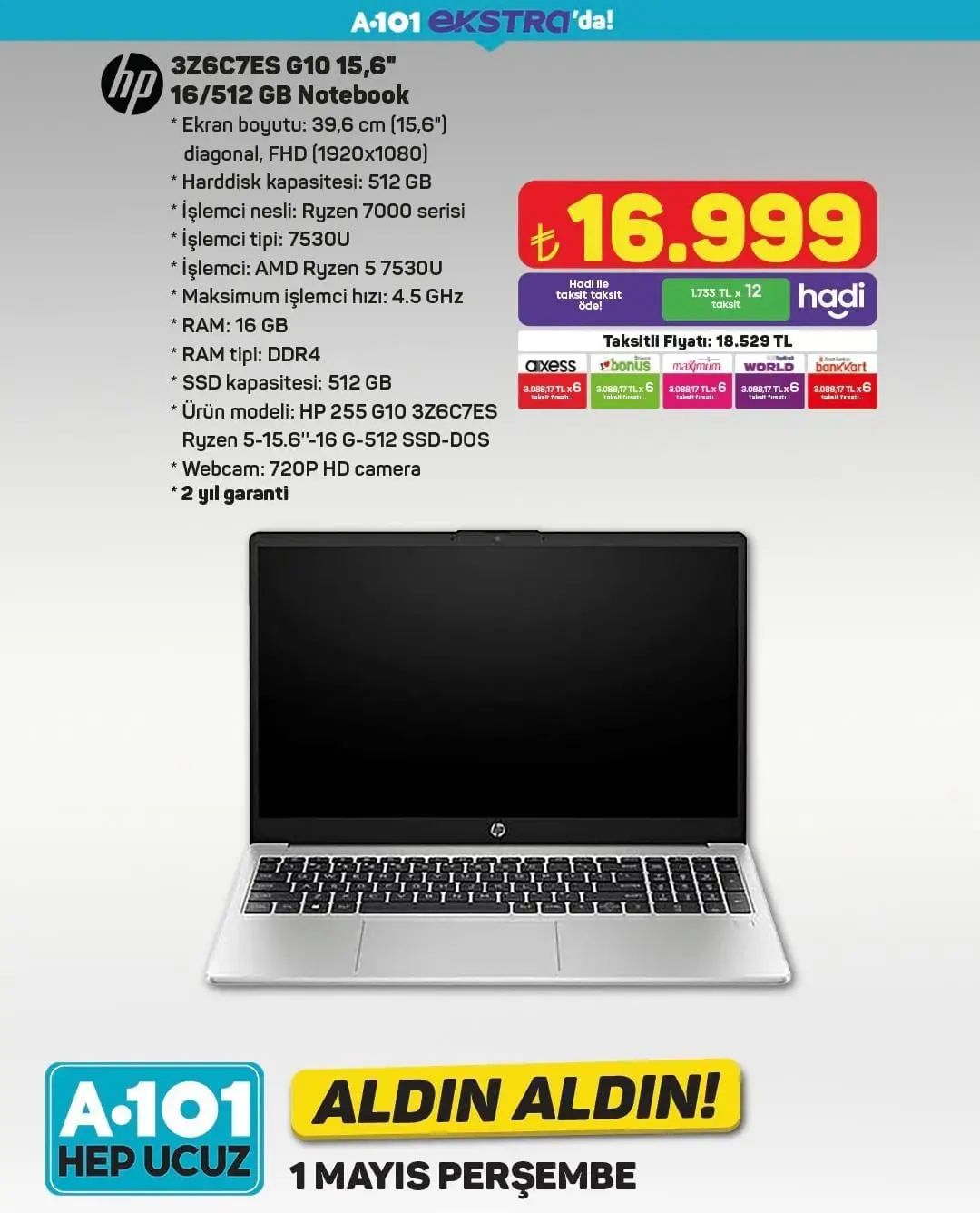 A101 1 Mayıs 2025 Aldın Aldın Kataloğu! Elektronikten ev ürünlerine yeni indirimler başladı - 21