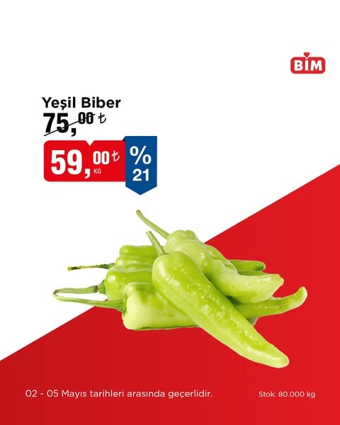 BİM'de 2-5 Mayıs tarihleri arasında indirimler sizleri bekliyor! Seçili Meyve, Sebze ve Ürünlerde aktüel fırsatlar - 91