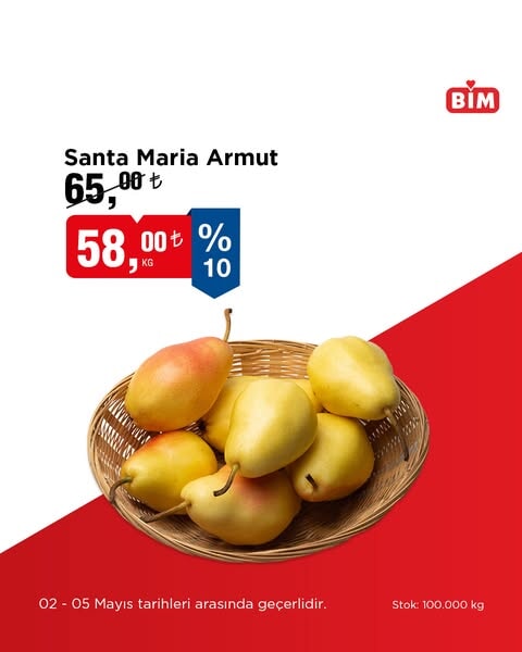 BİM'de 2-5 Mayıs tarihleri arasında indirimler sizleri bekliyor! Seçili Meyve, Sebze ve Ürünlerde aktüel fırsatlar - 96