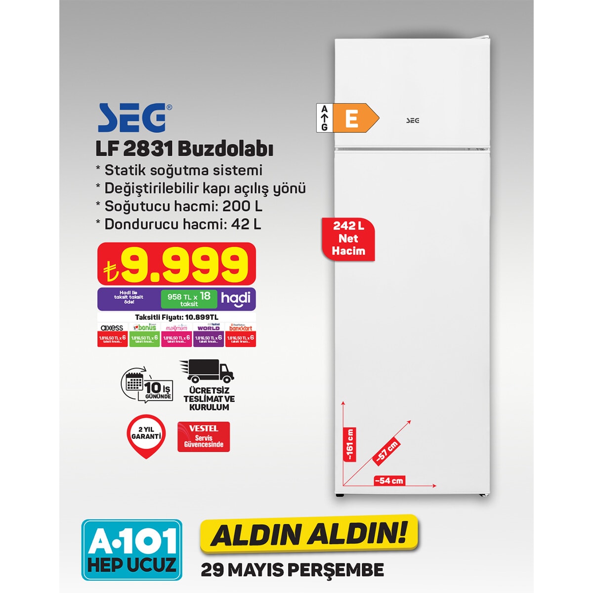 A101'de 29 Mayıs'tan itibaren 'Aldın Aldın' fırsatları başlıyor - 96049