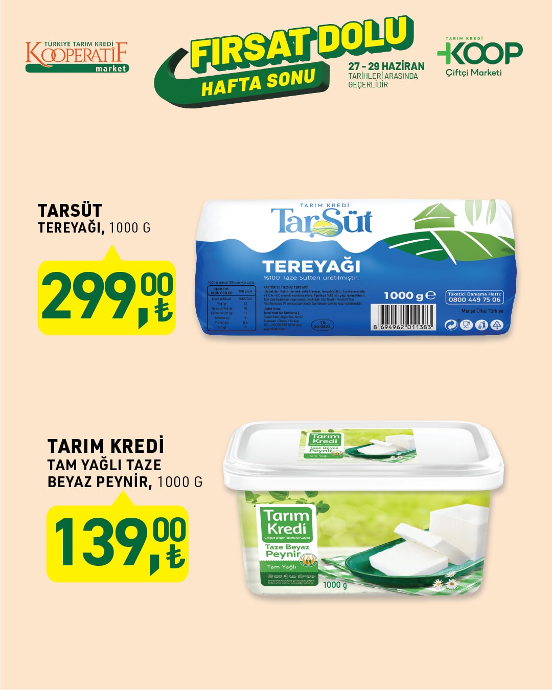 Tarım Kredi KOOP Çiftçi Marketi'nde 27-30 Haziran indirimleri! Temel gıda ve ihtiyaç ürünlerinde fiyat avantajı - 13