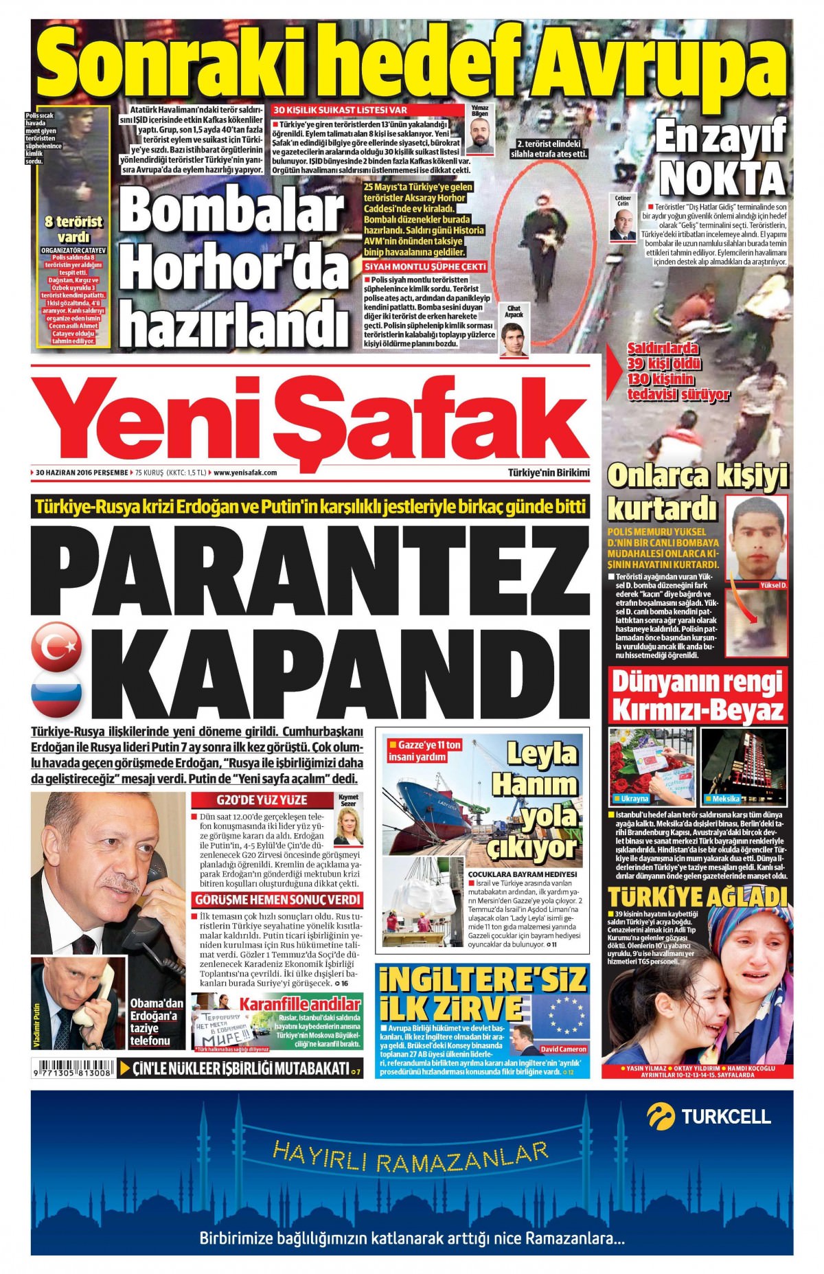 30 Haziran 2016 gazete manşetleri - 8