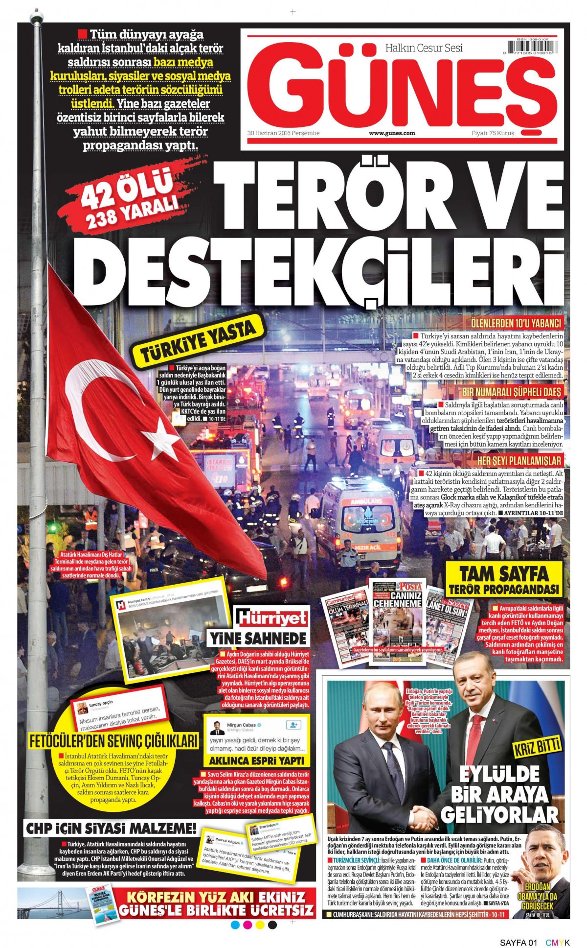 30 Haziran 2016 gazete manşetleri - 23