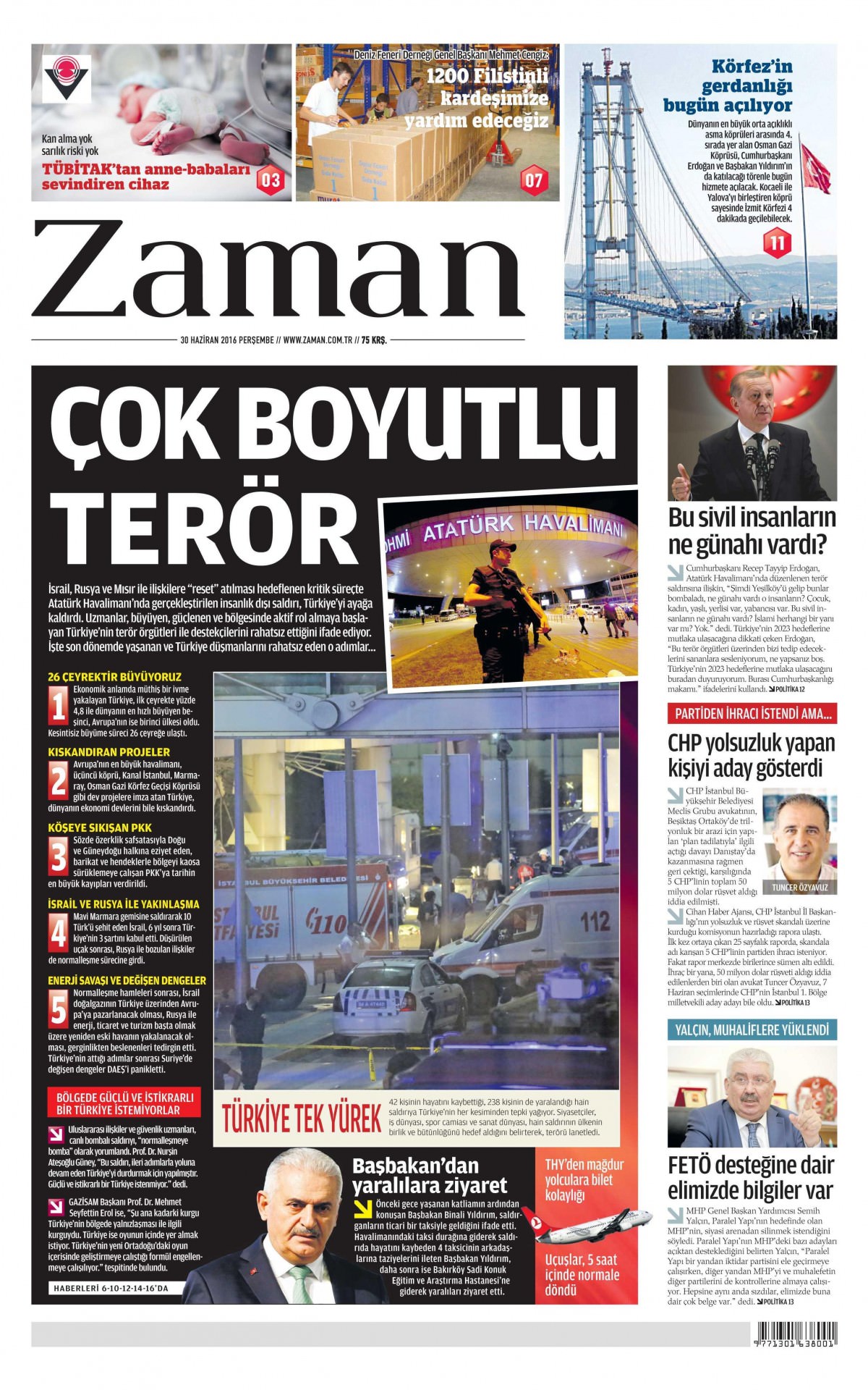 30 Haziran 2016 gazete manşetleri - 7