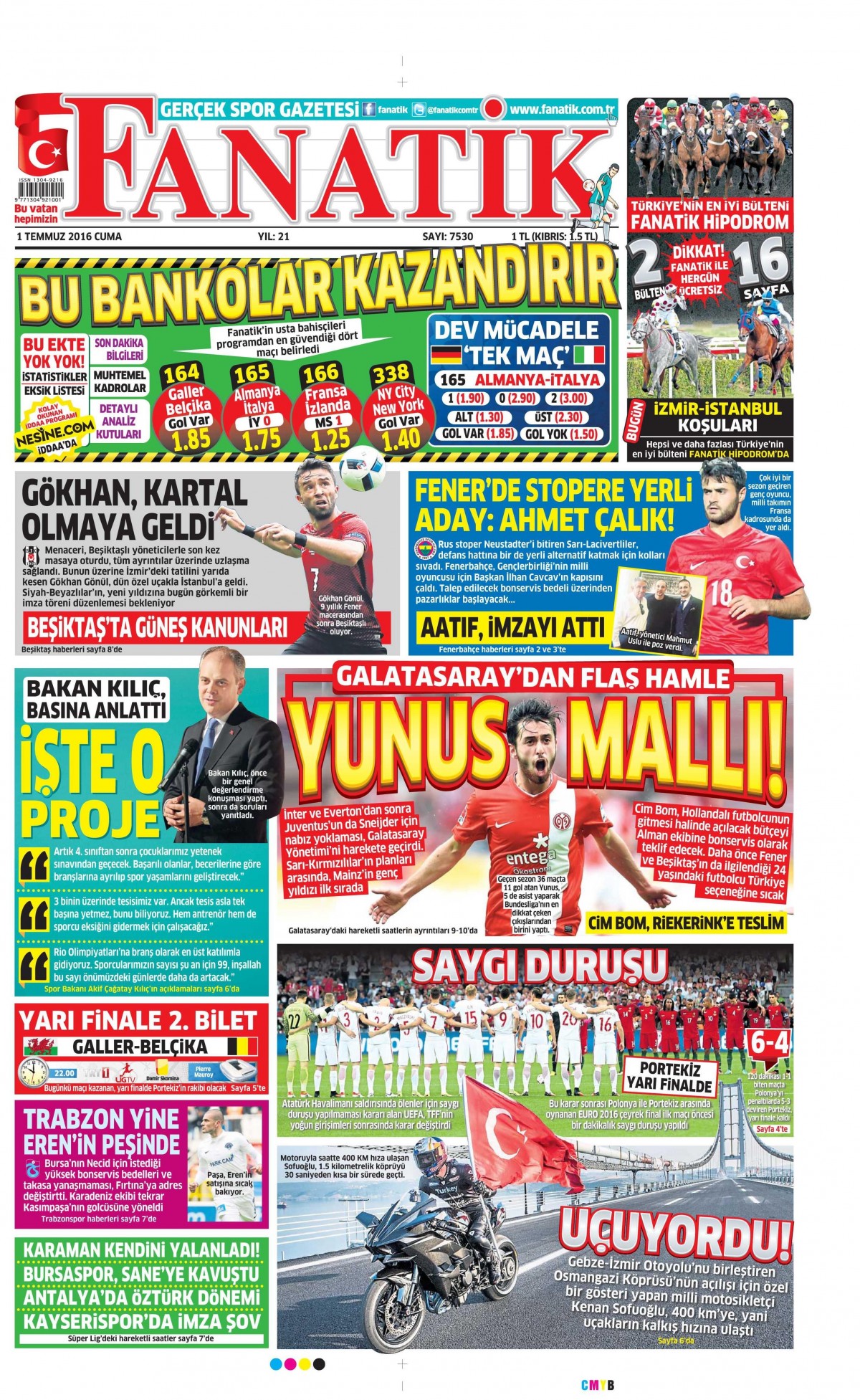 1 Temmuz 2016 gazete manşetleri - 556