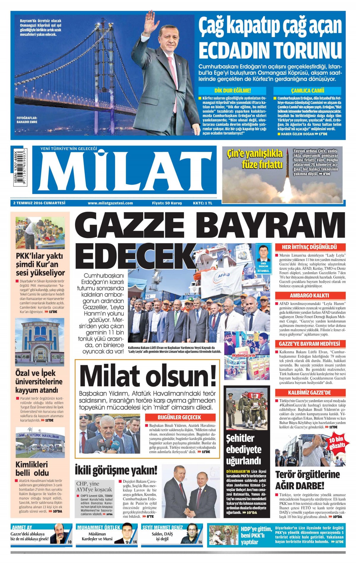 2 Temmuz 2016 gazete manşetleri - 815