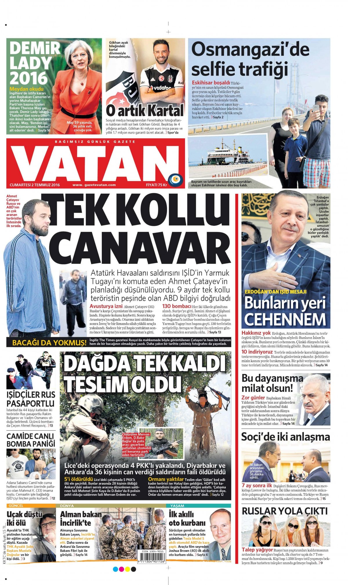 2 Temmuz 2016 gazete manşetleri - 881