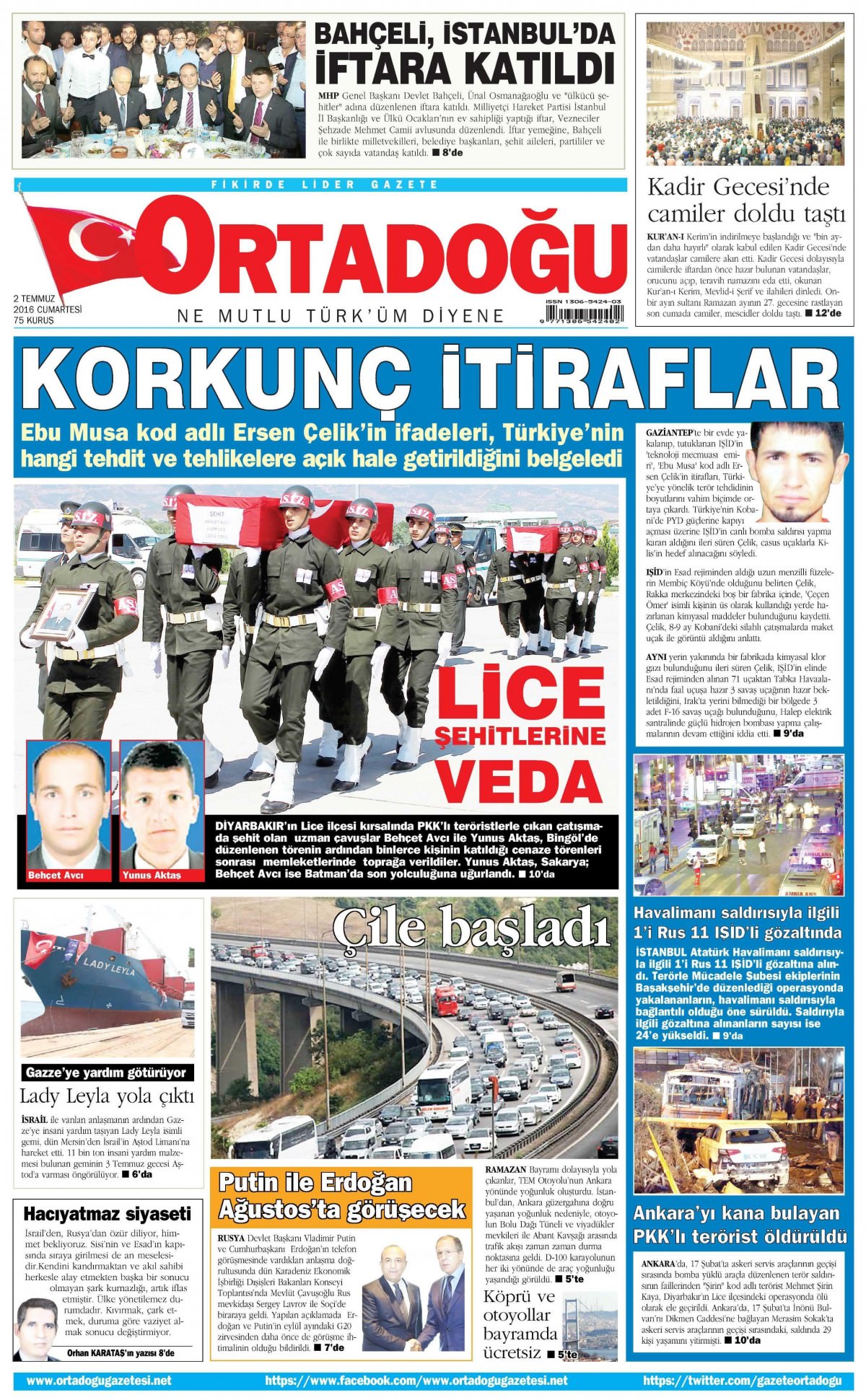 2 Temmuz 2016 gazete manşetleri - 859