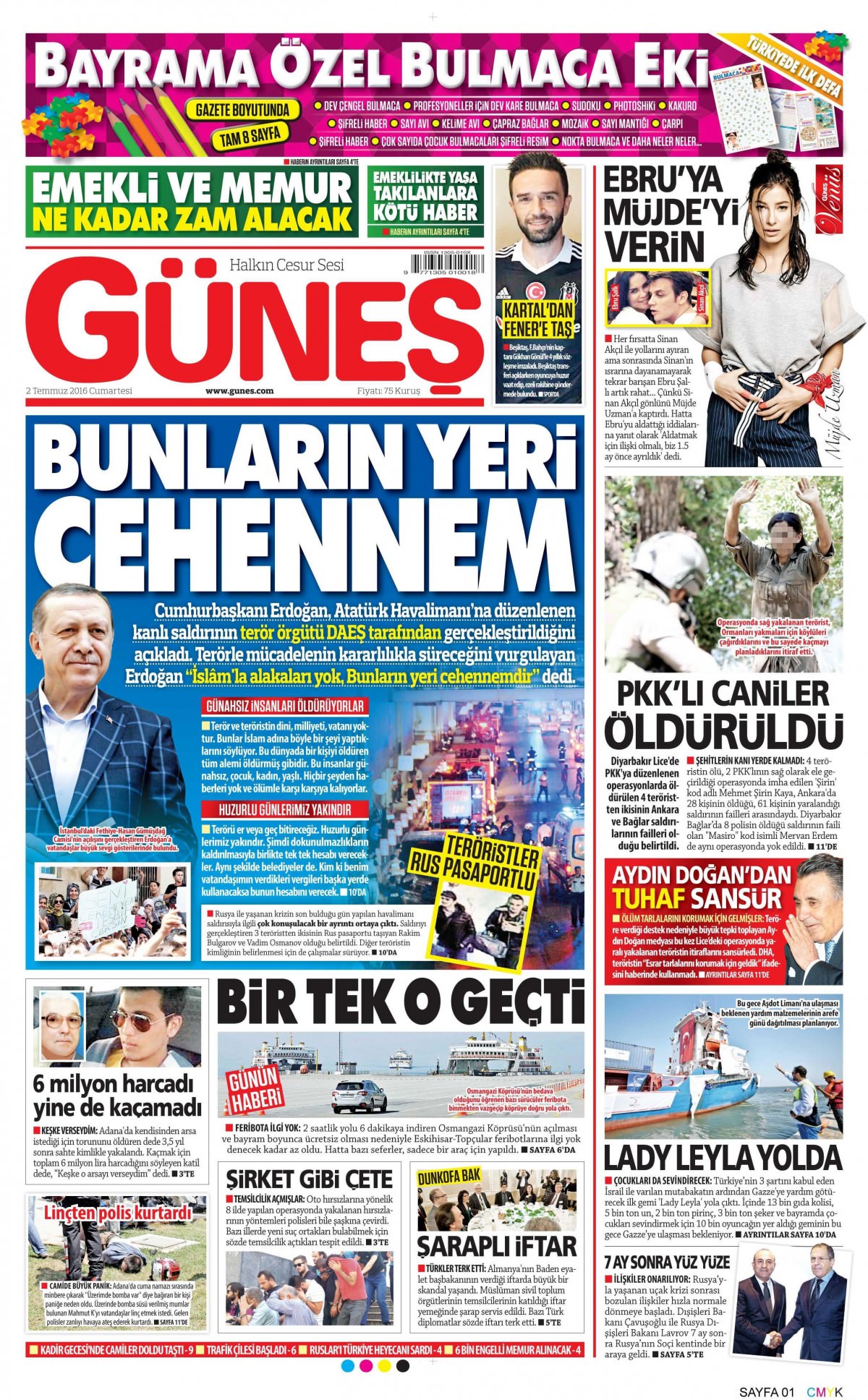 2 Temmuz 2016 gazete manşetleri - 721