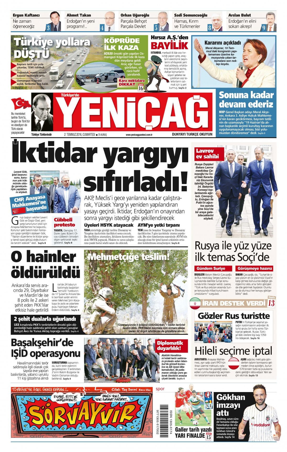 2 Temmuz 2016 gazete manşetleri - 865