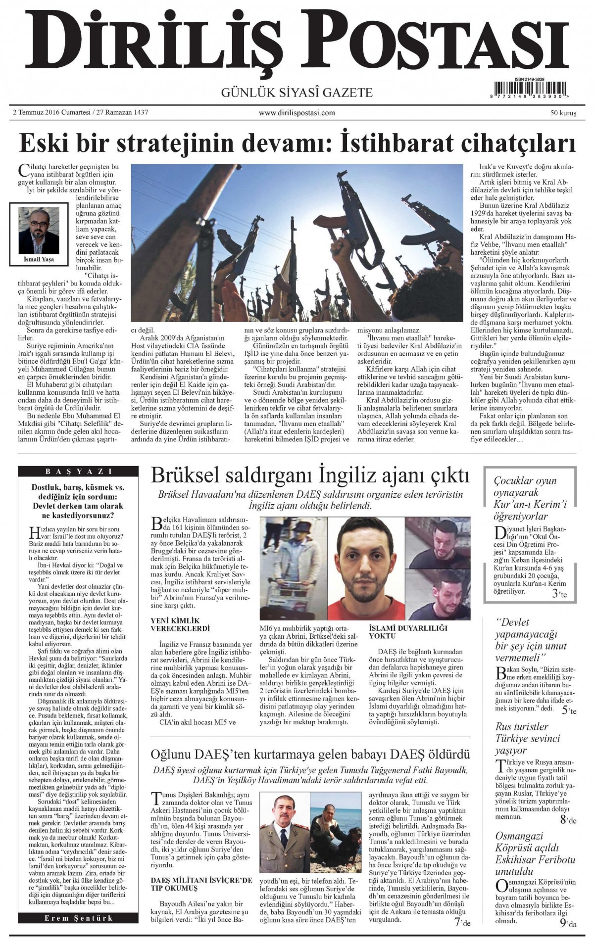 2 Temmuz 2016 gazete manşetleri - 893