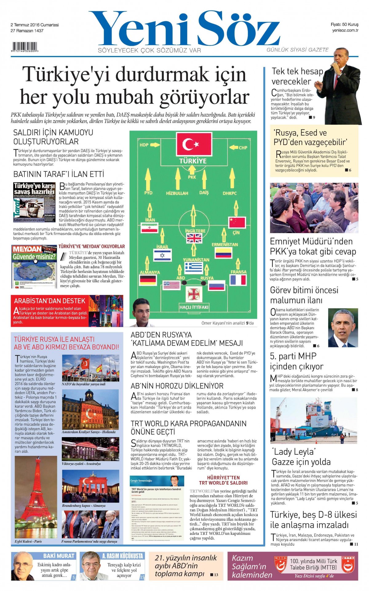 2 Temmuz 2016 gazete manşetleri - 512