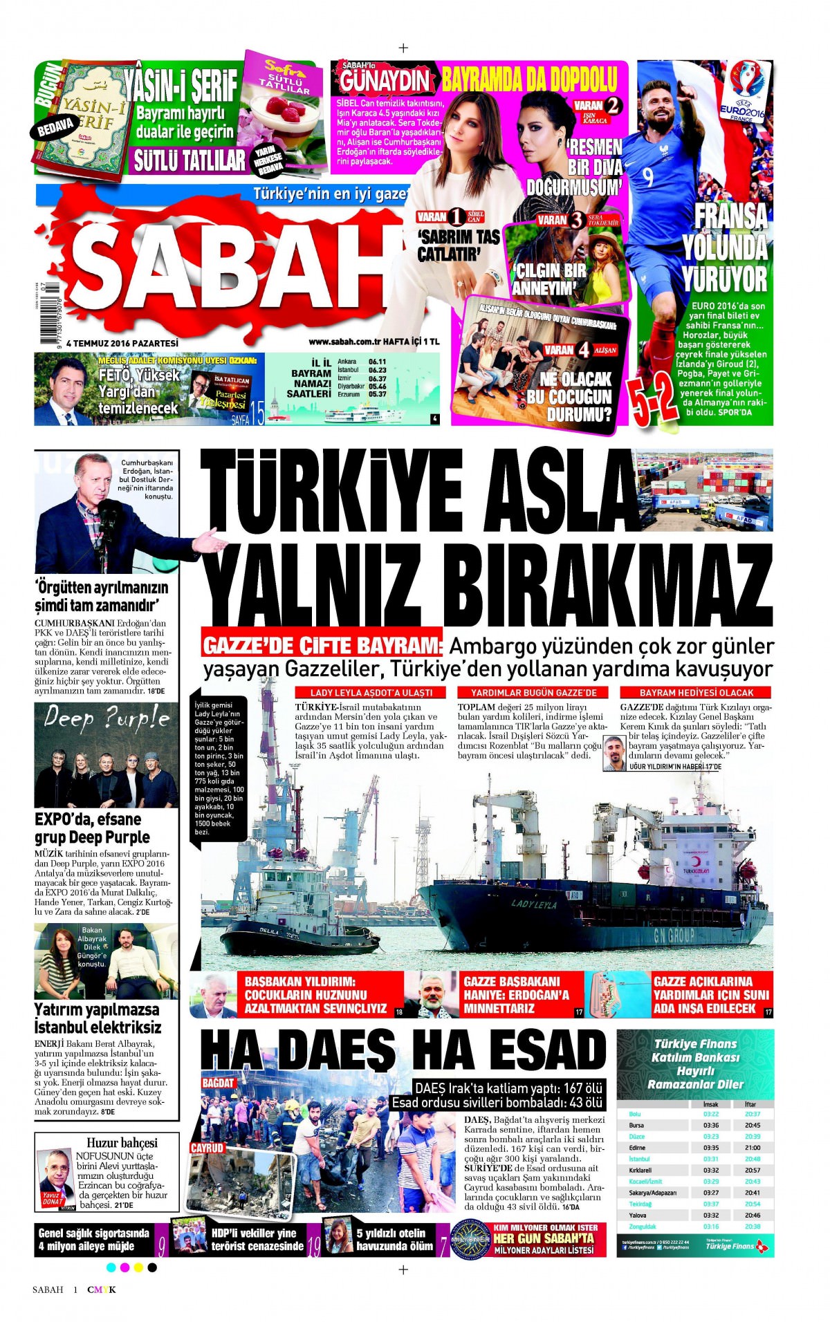 4 Temmuz 2016 gazete manşetleri - 6