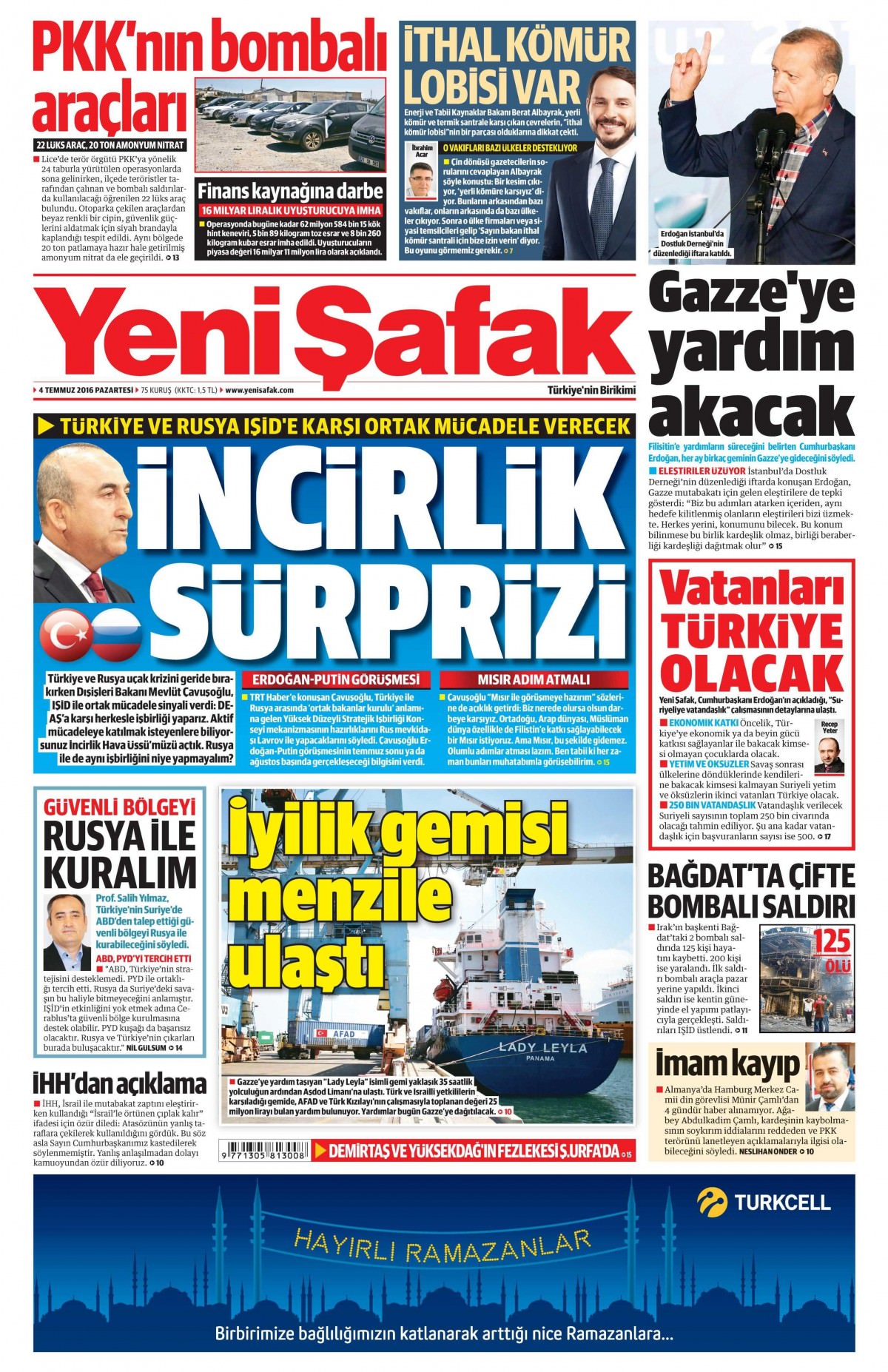 4 Temmuz 2016 gazete manşetleri - 16