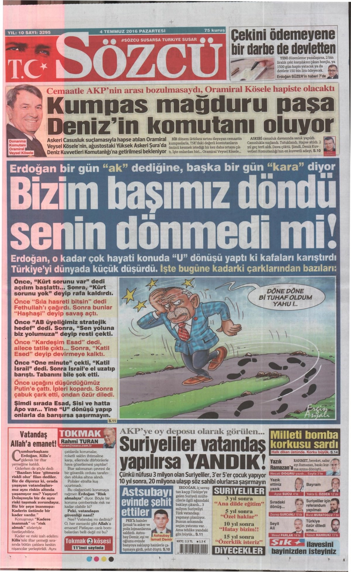 4 Temmuz 2016 gazete manşetleri - 10