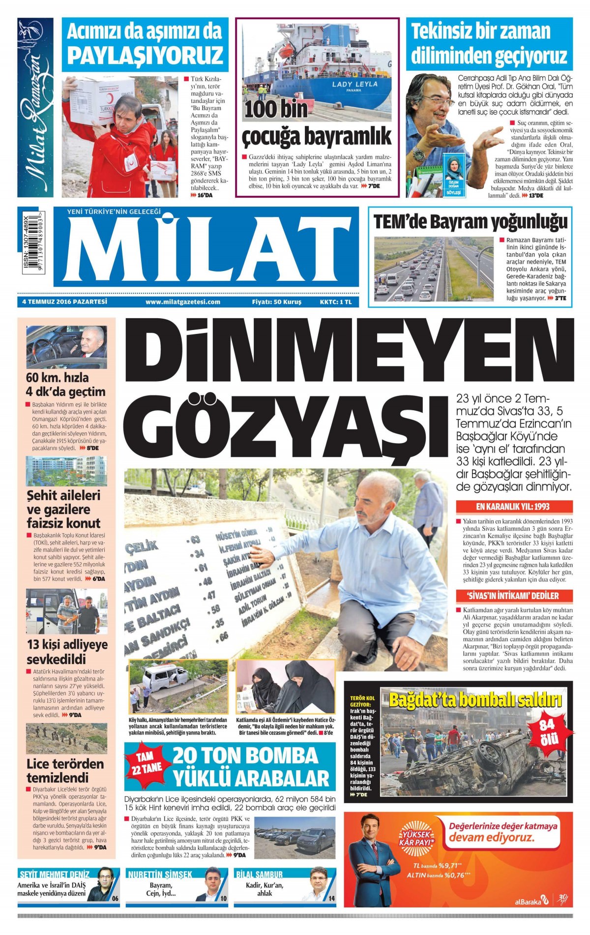 4 Temmuz 2016 gazete manşetleri - 21