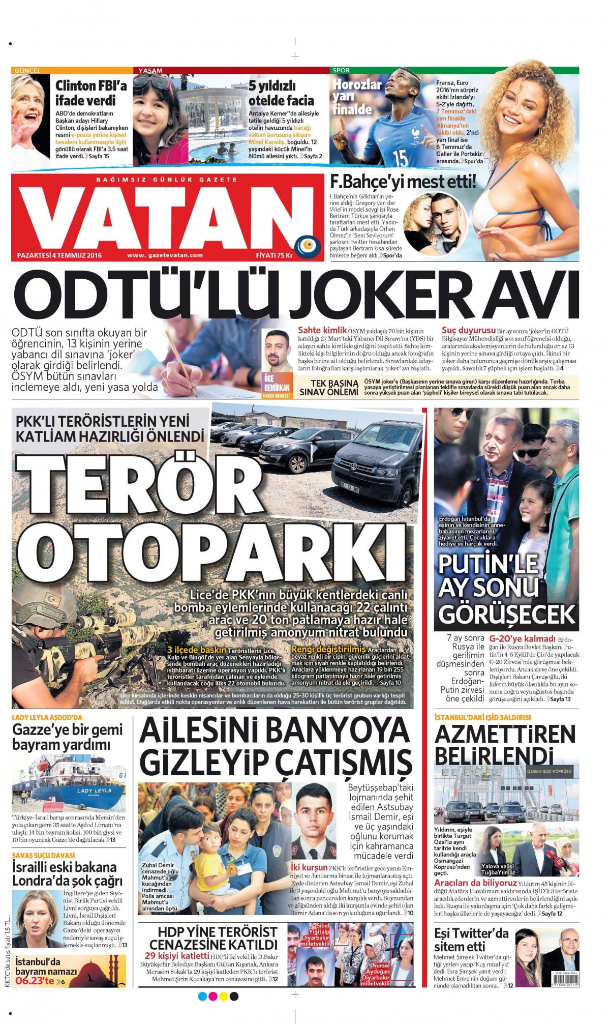 4 Temmuz 2016 gazete manşetleri - 7