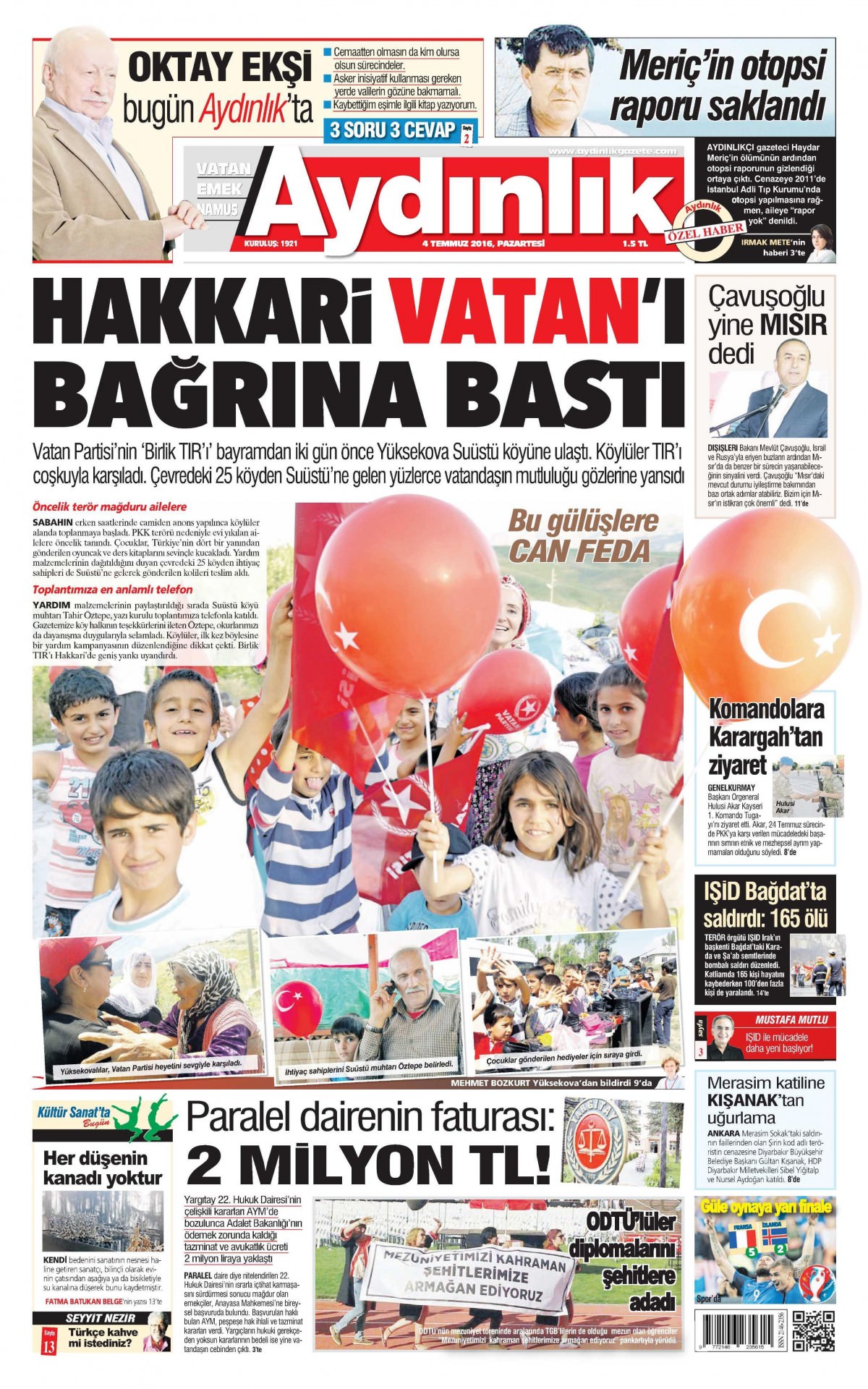 4 Temmuz 2016 gazete manşetleri - 5