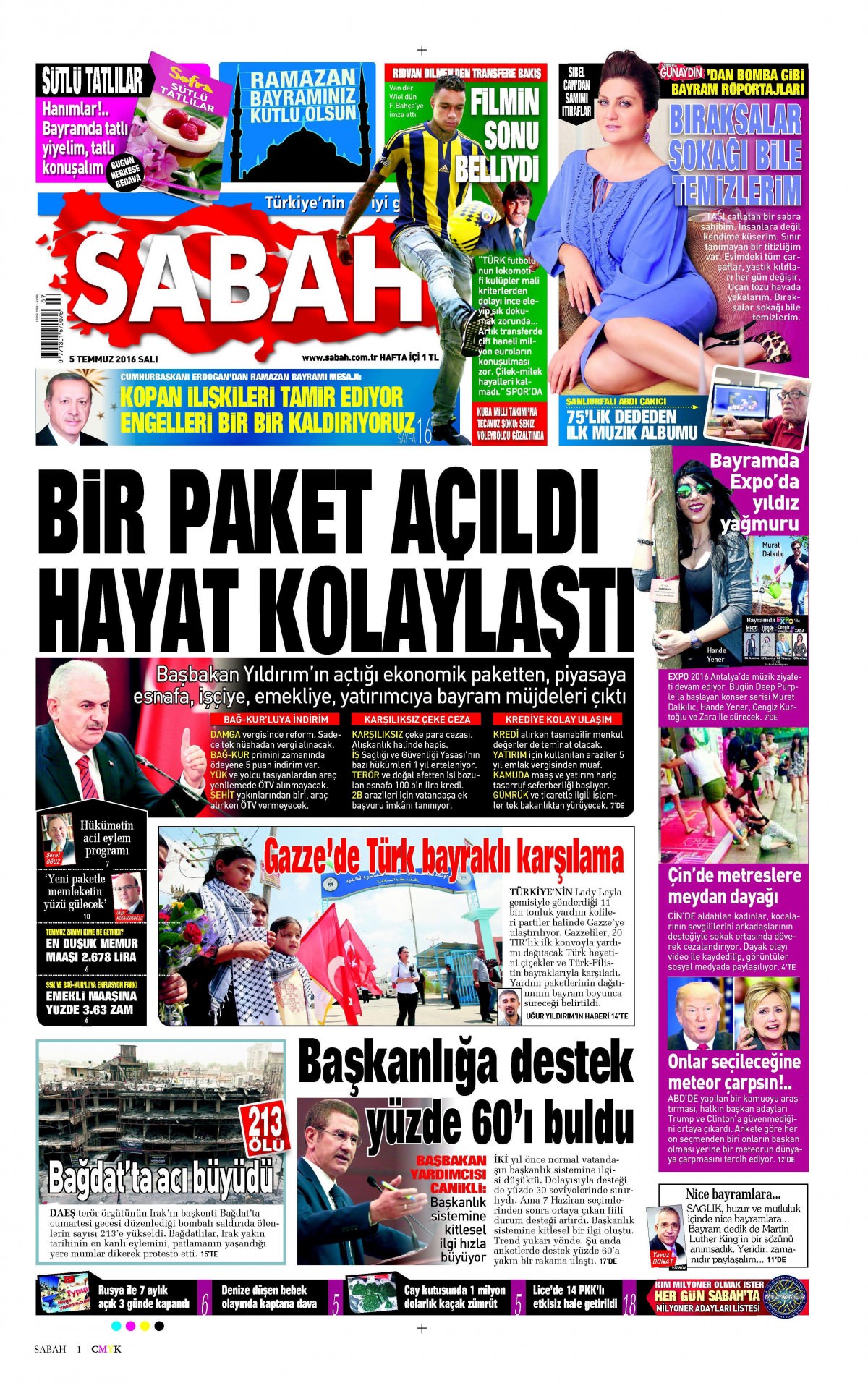 5 Temmuz 2016 gazete manşetleri - 587