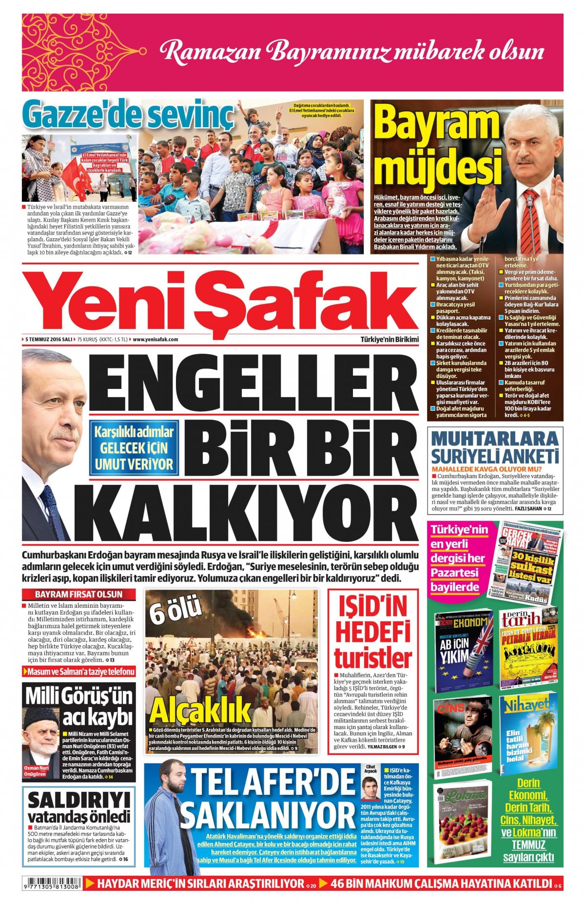 5 Temmuz 2016 gazete manşetleri - 880