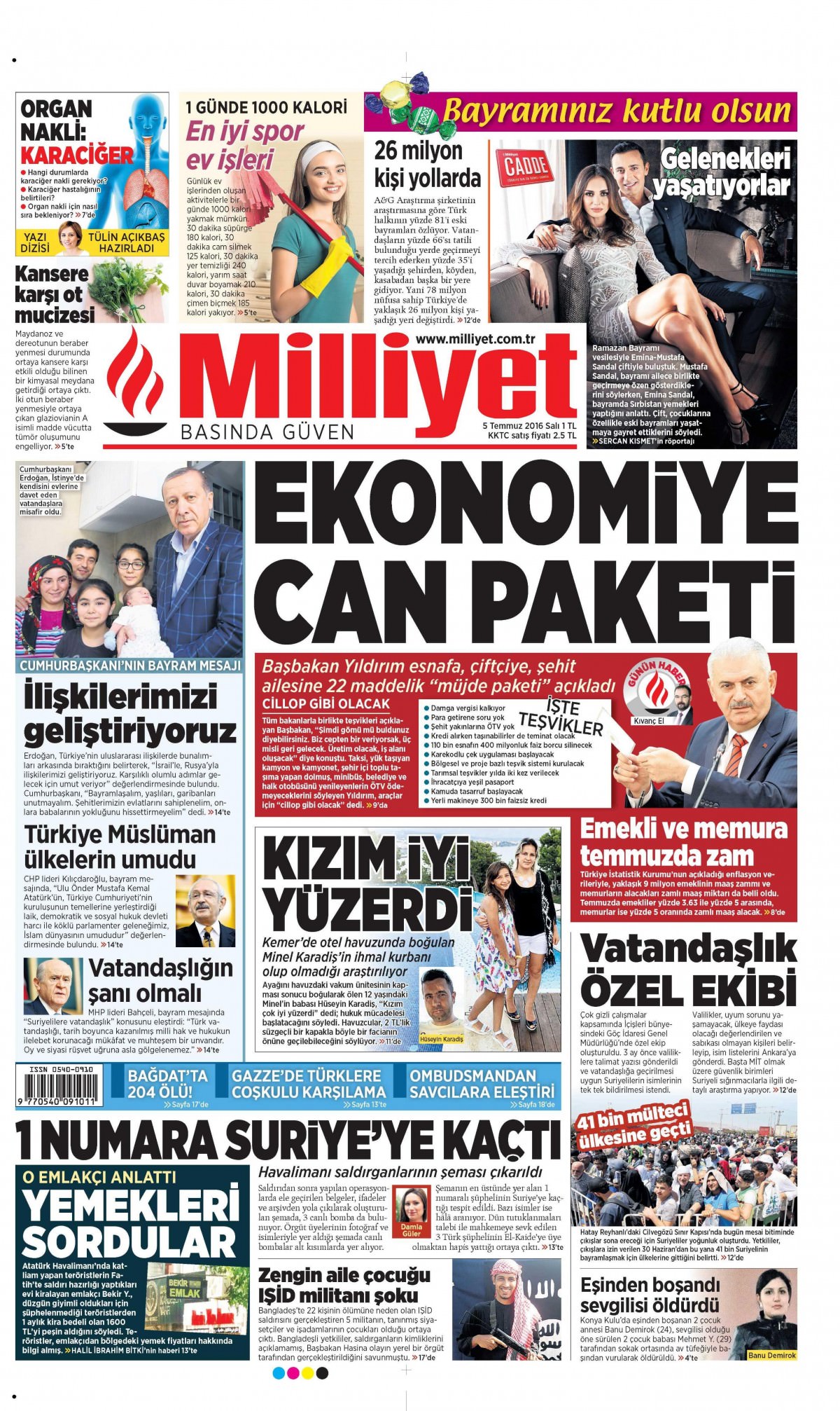 5 Temmuz 2016 gazete manşetleri - 553