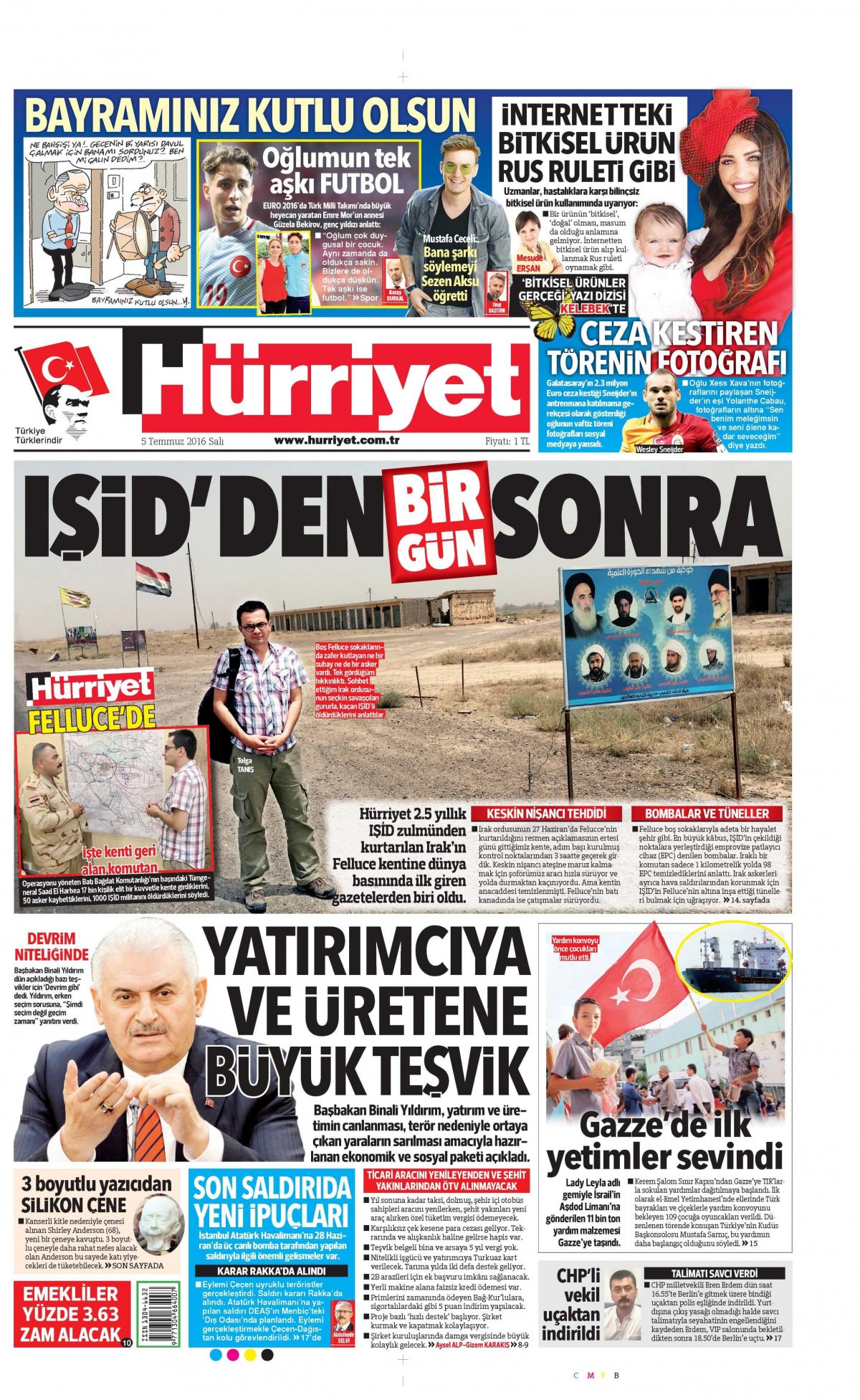 5 Temmuz 2016 gazete manşetleri - 709