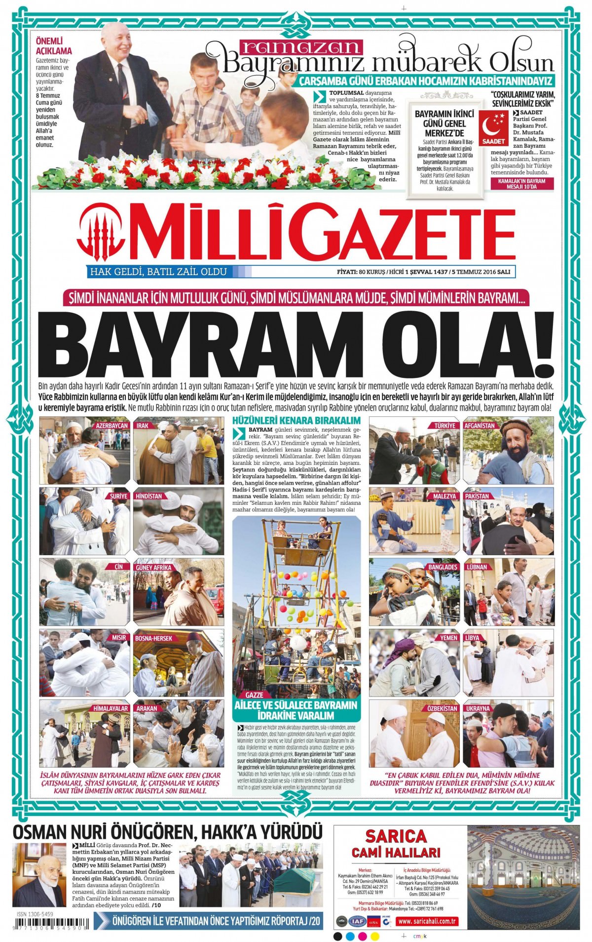 5 Temmuz 2016 gazete manşetleri - 731