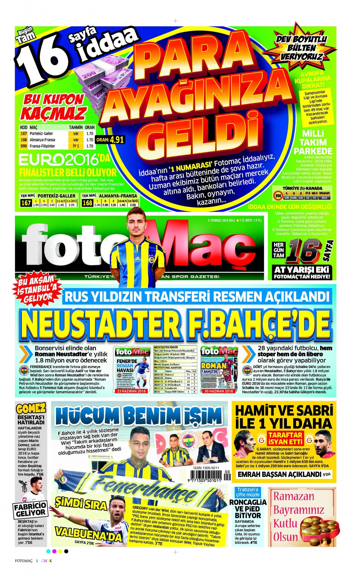 5 Temmuz 2016 gazete manşetleri - 857