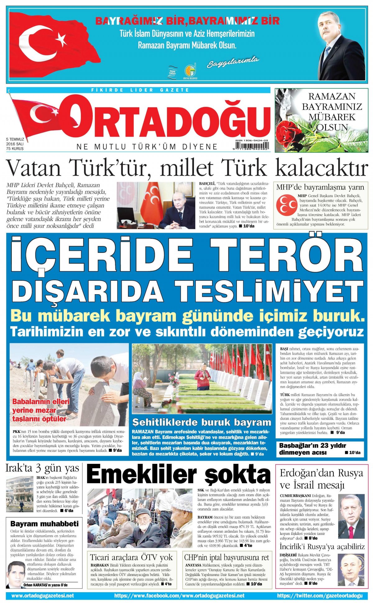 5 Temmuz 2016 gazete manşetleri - 657