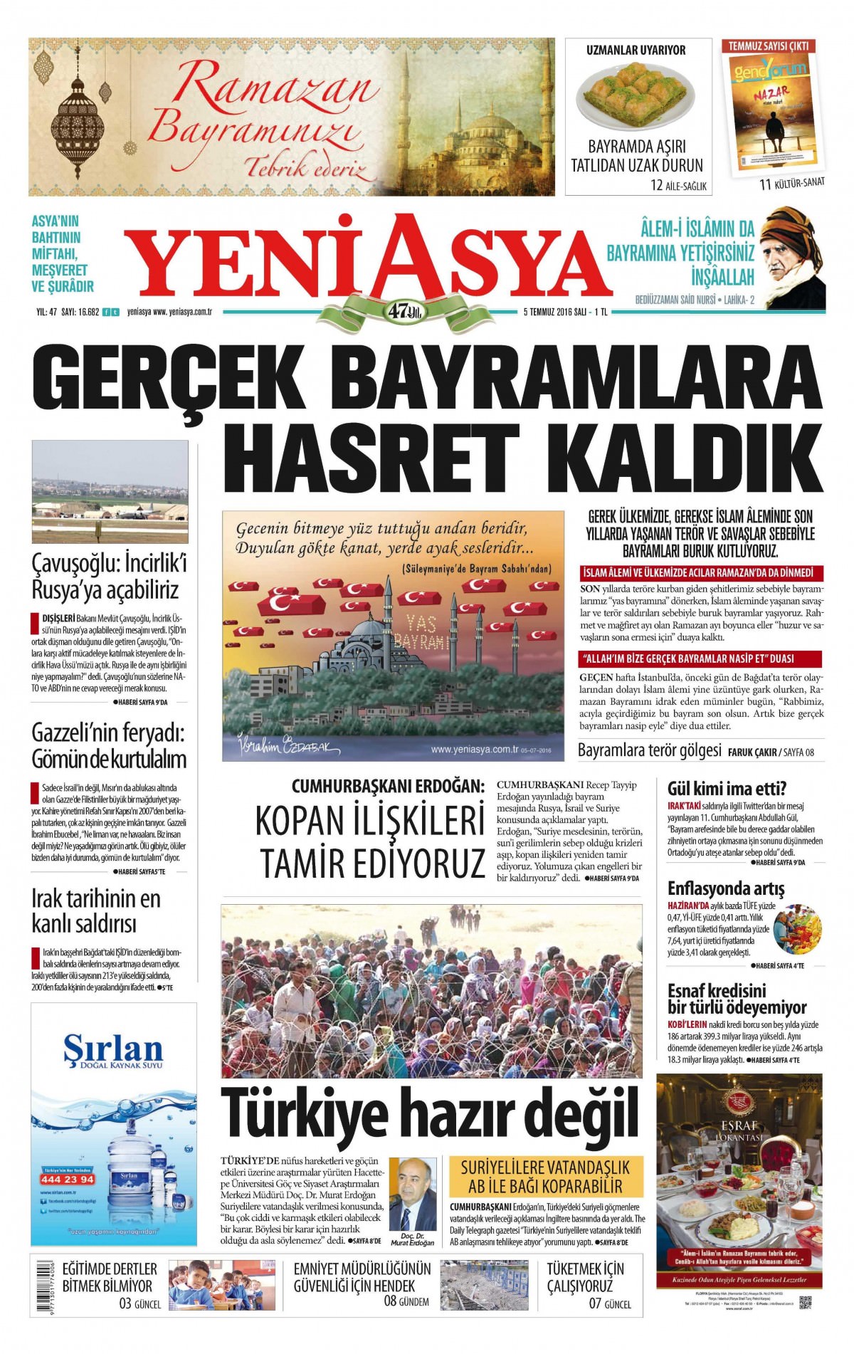 5 Temmuz 2016 gazete manşetleri - 929