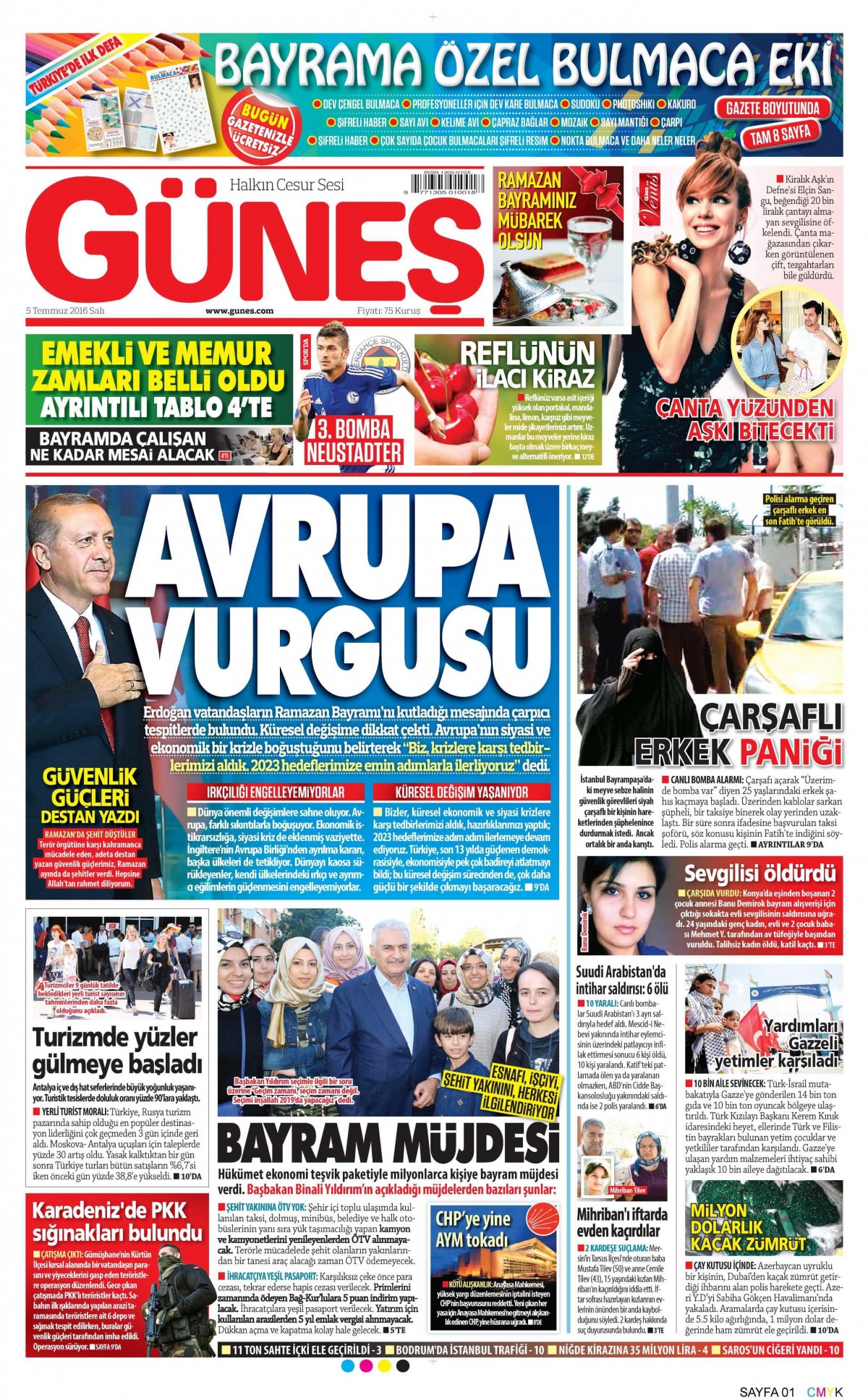 5 Temmuz 2016 gazete manşetleri - 794