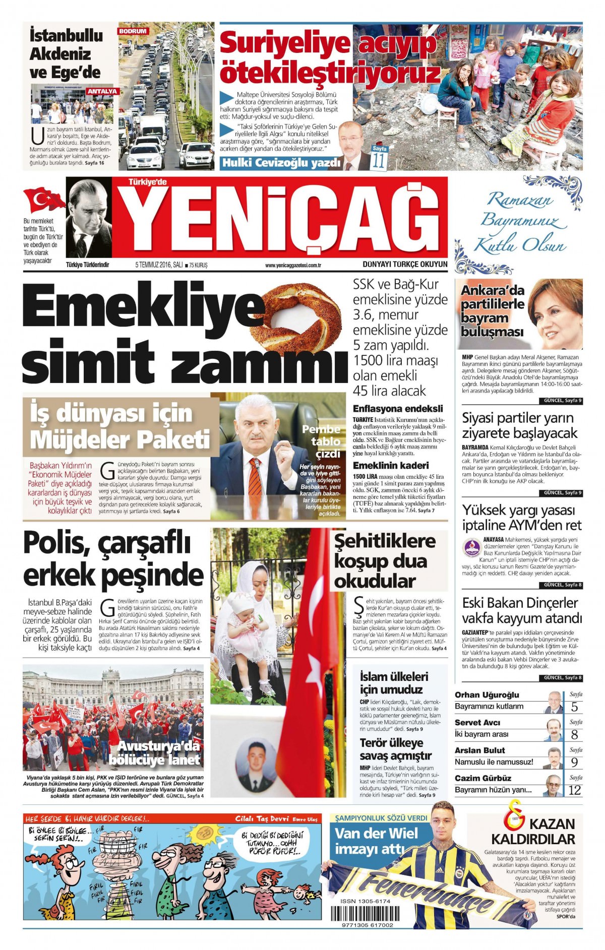 5 Temmuz 2016 gazete manşetleri - 805