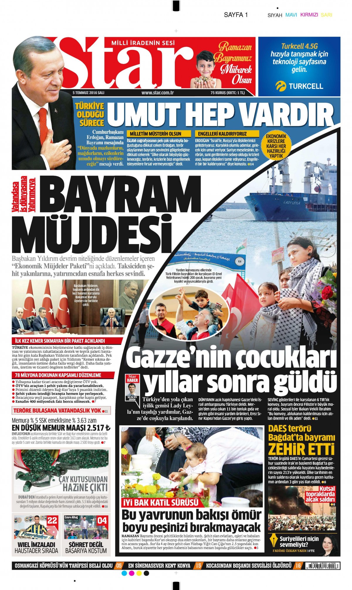 5 Temmuz 2016 gazete manşetleri - 907