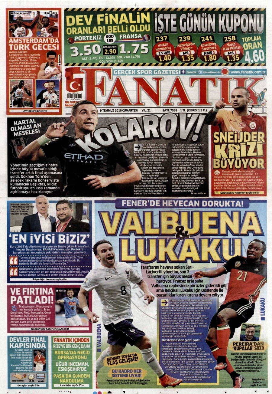9 Temmuz 2016 gazete manşetleri - 591