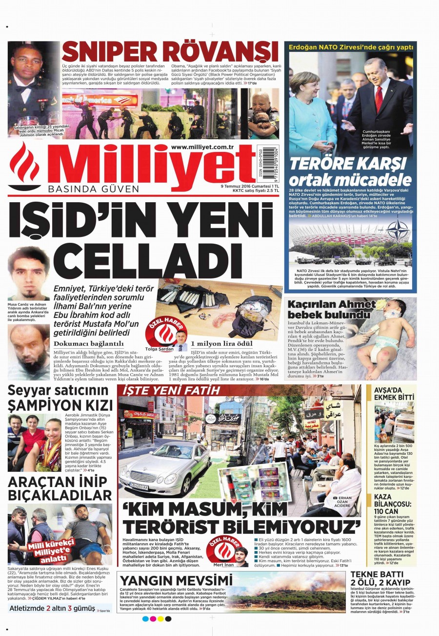 9 Temmuz 2016 gazete manşetleri - 569