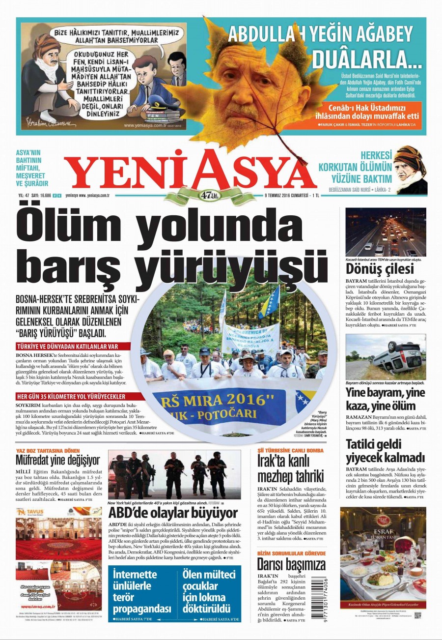 9 Temmuz 2016 gazete manşetleri - 679