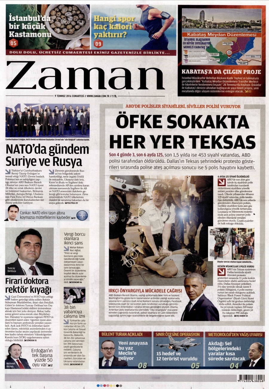 9 Temmuz 2016 gazete manşetleri - 654