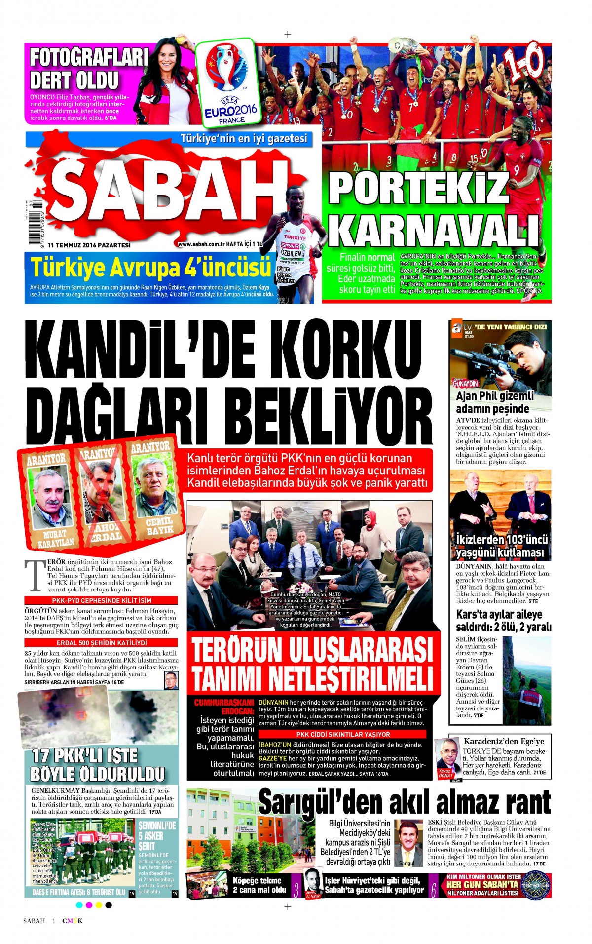 11 Temmuz 2016 gazete manşetleri - 629