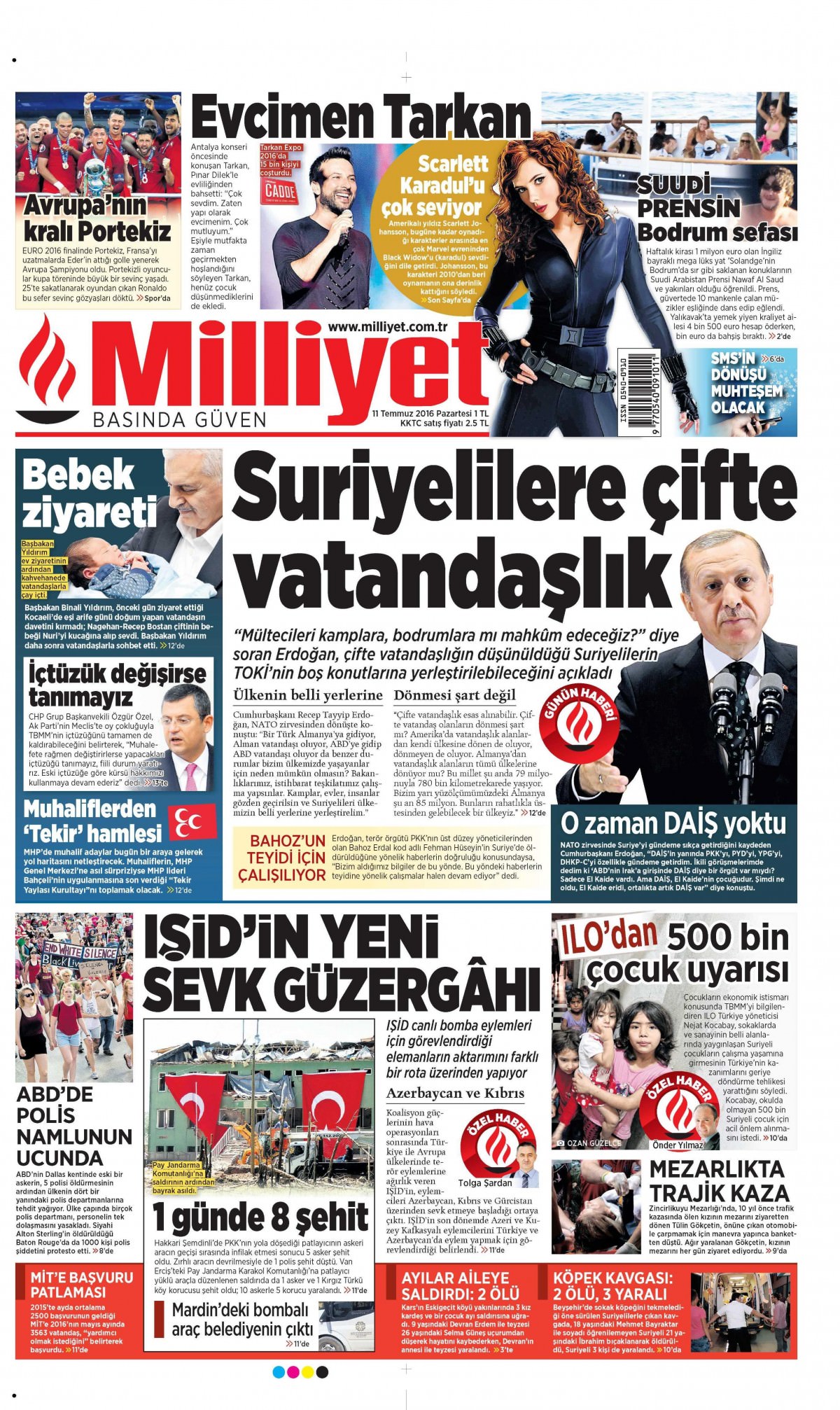 11 Temmuz 2016 gazete manşetleri - 669