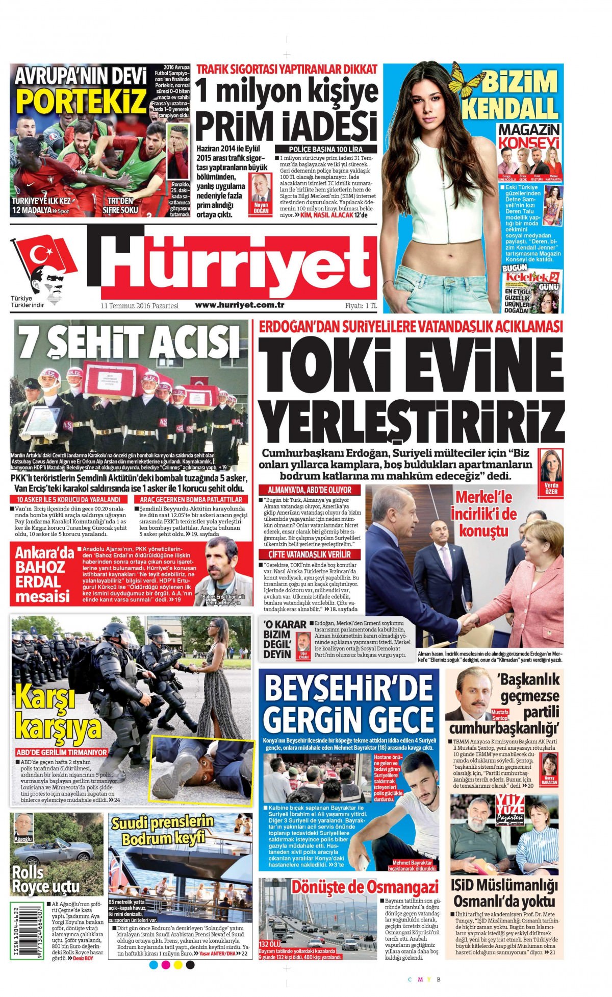 11 Temmuz 2016 gazete manşetleri - 811