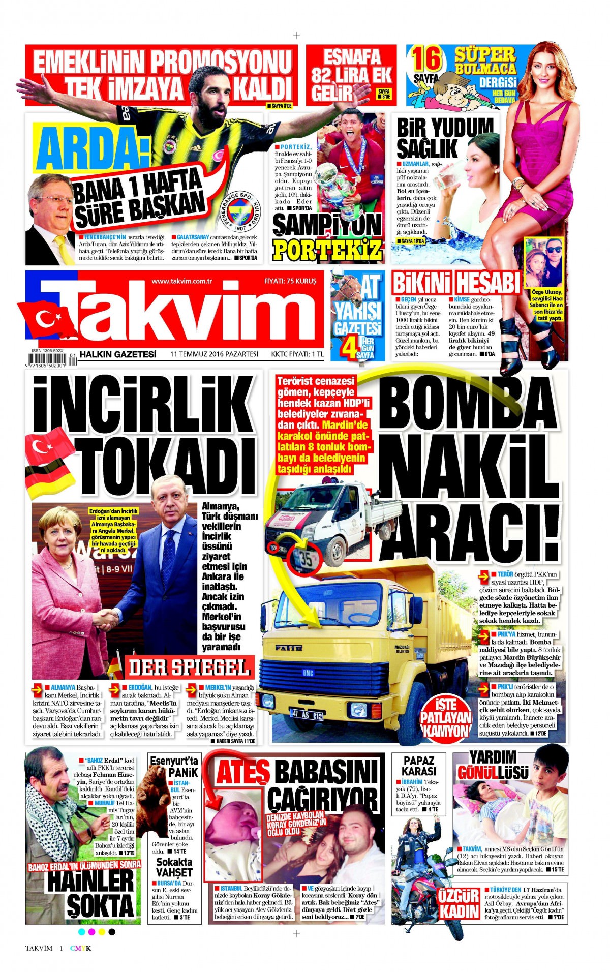 11 Temmuz 2016 gazete manşetleri - 615