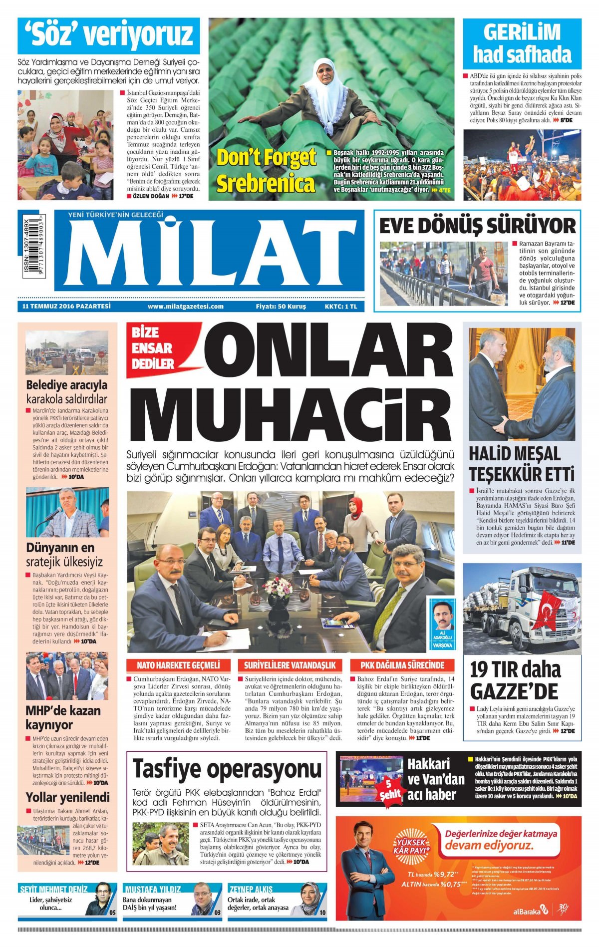 11 Temmuz 2016 gazete manşetleri - 520